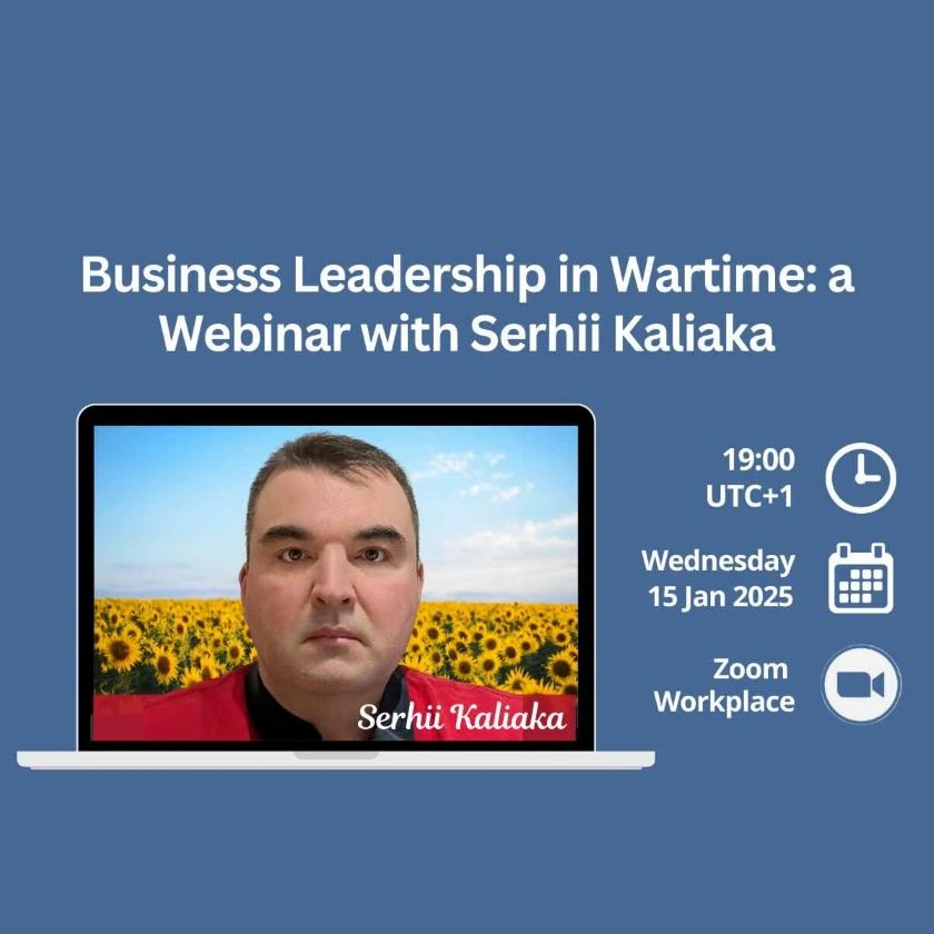 Webinar Resilience and Leadership in Business During Wartime Webinar Resilience and Leadership in Business During Wartime